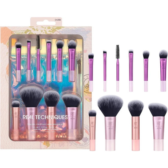 Travel makeup brush set