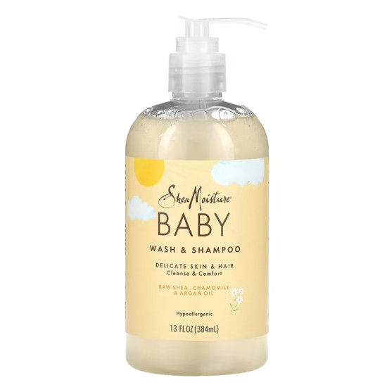 Baby Wash & Shampoo, Raw Shea, Chamomile & Argan Oil, 13 fl oz (384 ml)